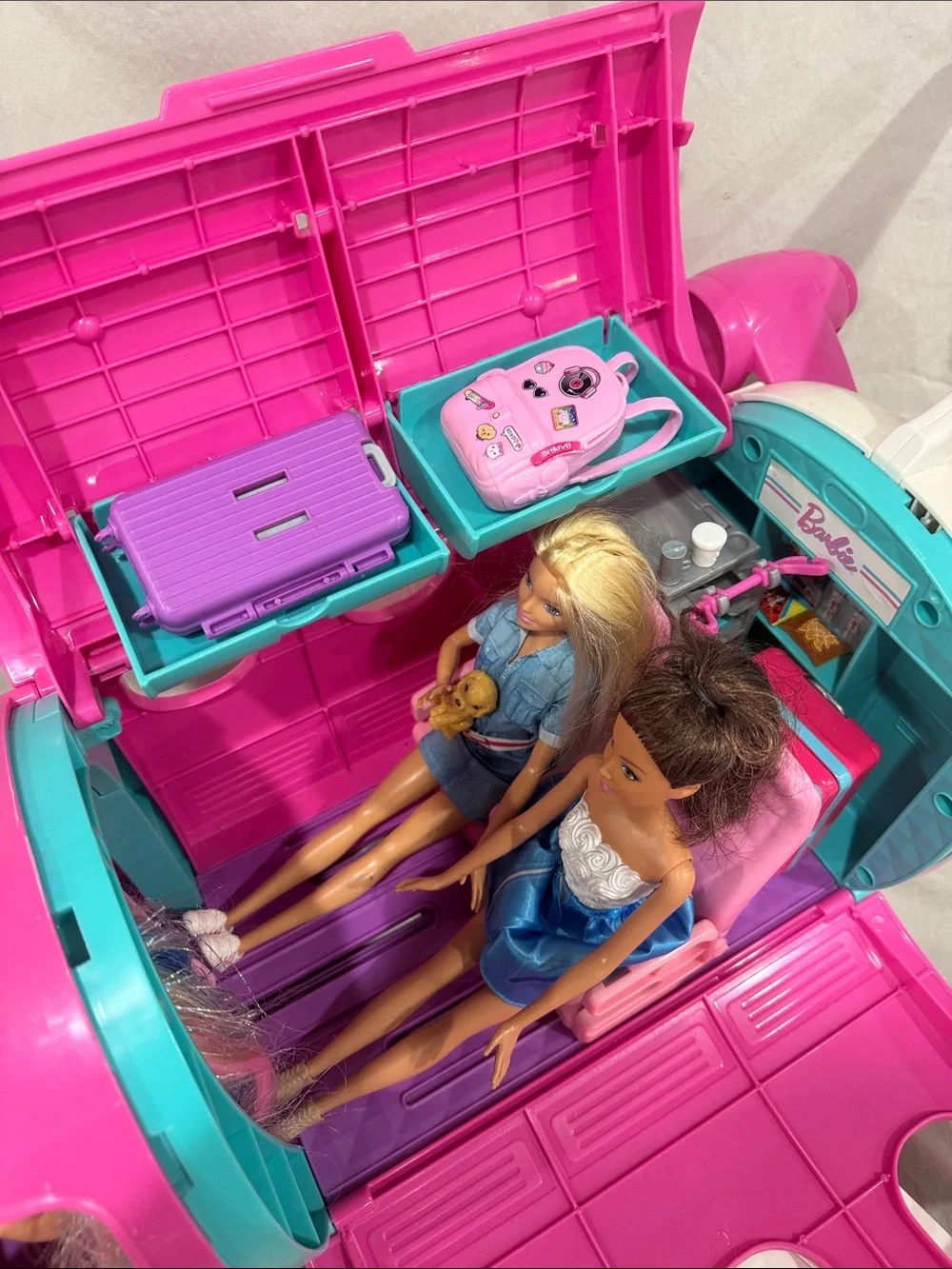 Barbie Pink & Teal Jetliner Playset & Accessories